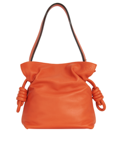 Medium Flamenco Shoulder Bag, Leather, Orange, MIS, DB/B/E, 3*